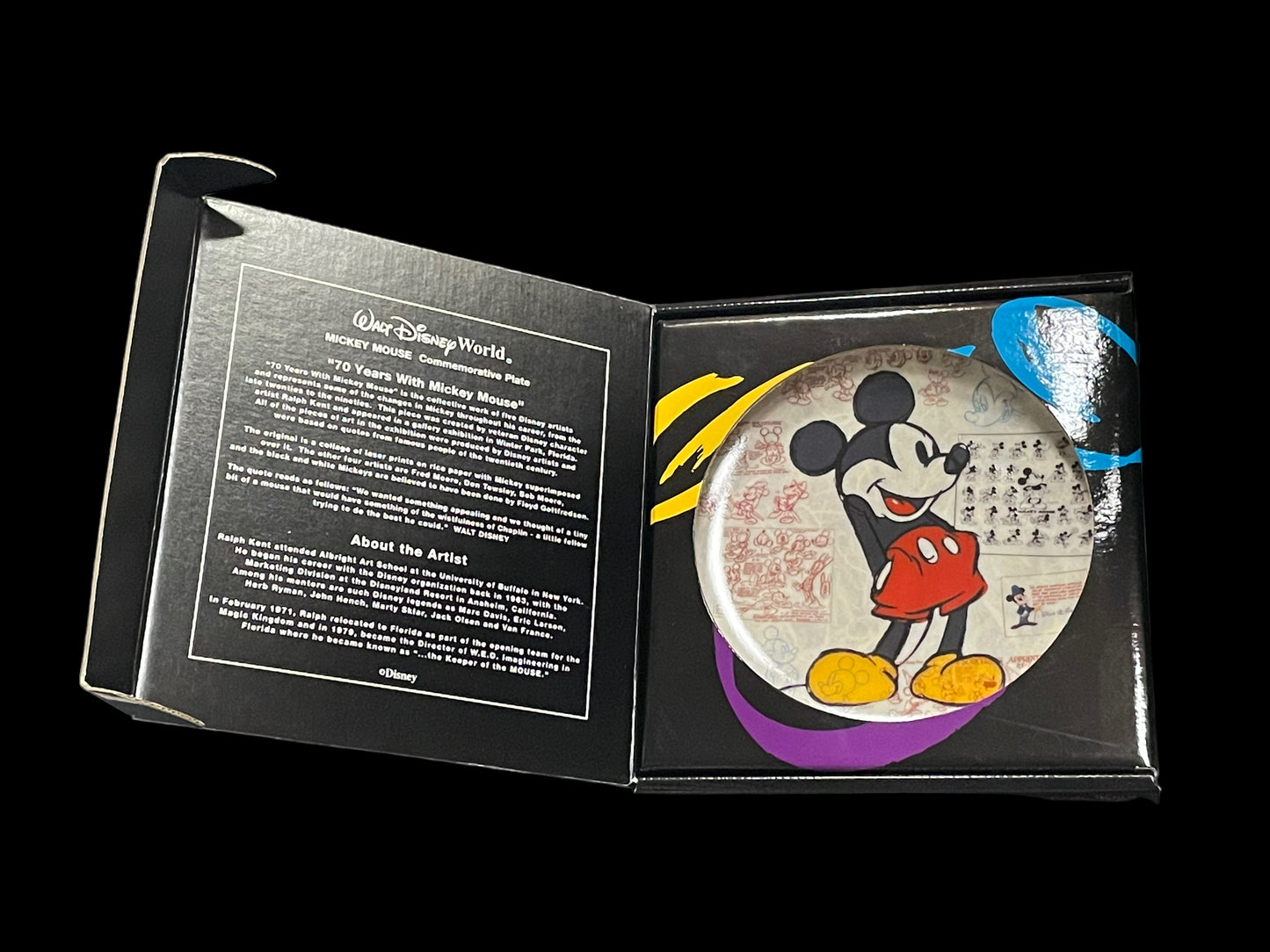 The Art of Disney 70 Years with Mickey Mouse Decorative Plate