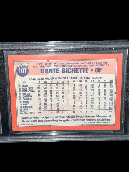 1991 Topps Dante Bichette #10T Graded 8.5 NM MINT+