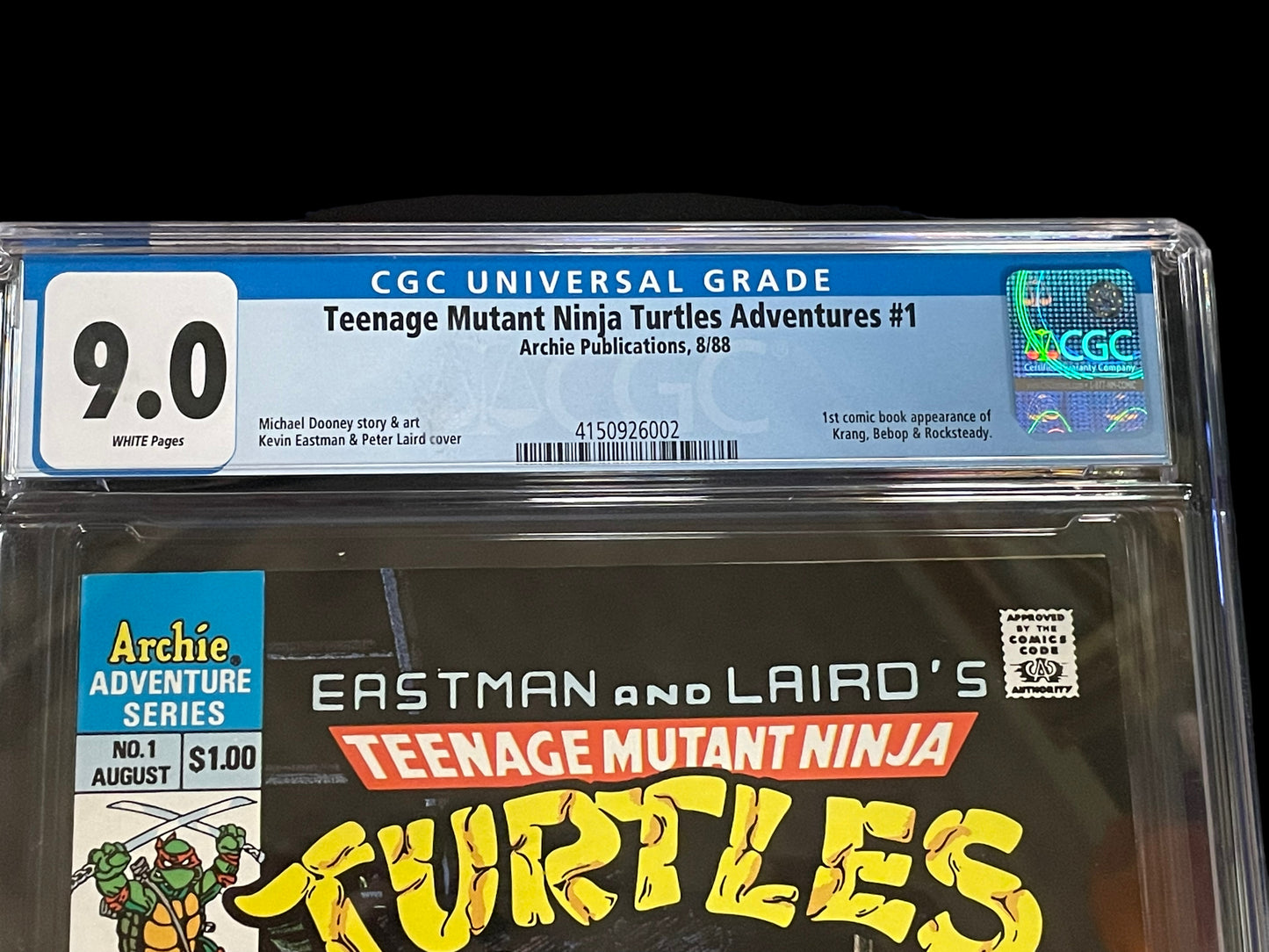 Teenage Mutant Ninja Turtles Adventures #1 Archie Comics CGC Graded 9