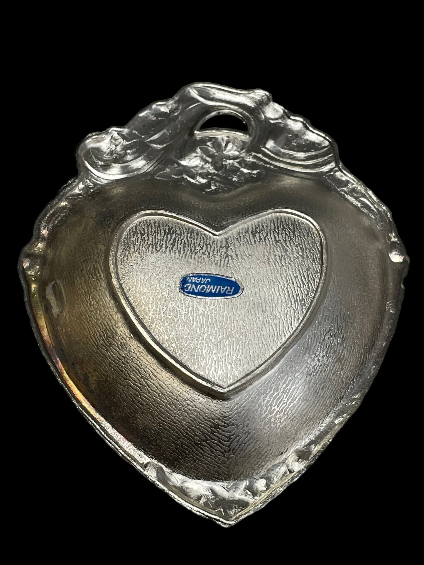 Vintage Raimond Japan Silverplated Heart Shape Candy Dish