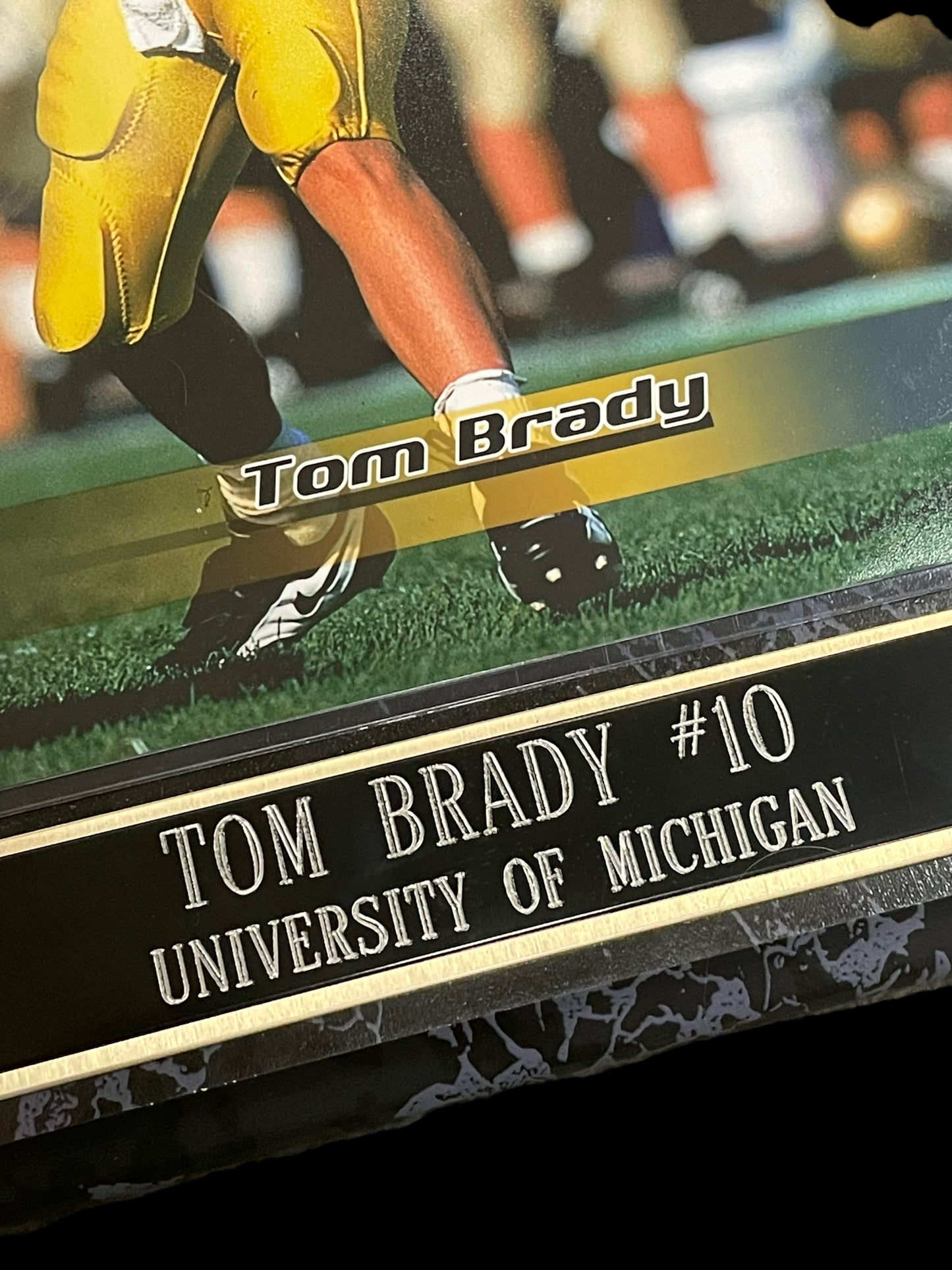 Tom Brady #10 University of Michigan Photograph Plaque