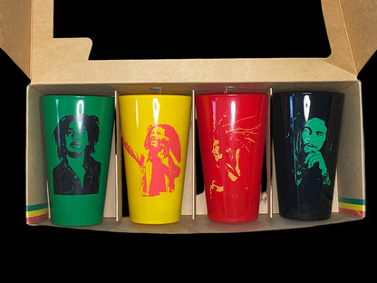 2009 Bob Marley Collector's Series Pint Glass 4-Pack