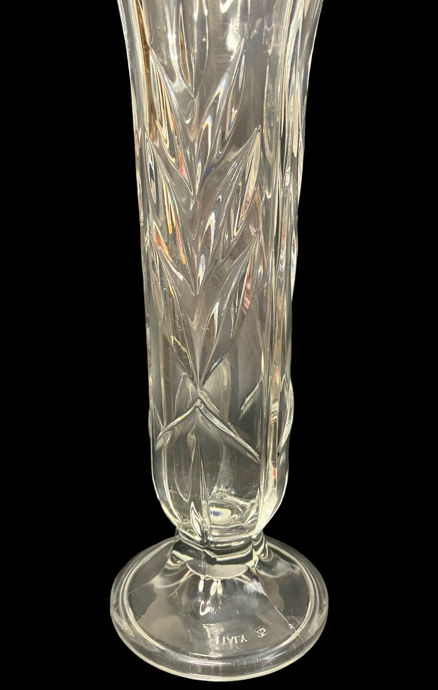 Vintage 7.75" Lead Crystal Bud Vase Made in Italy