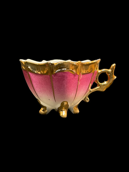 Vintage Pink and Gold Teacup