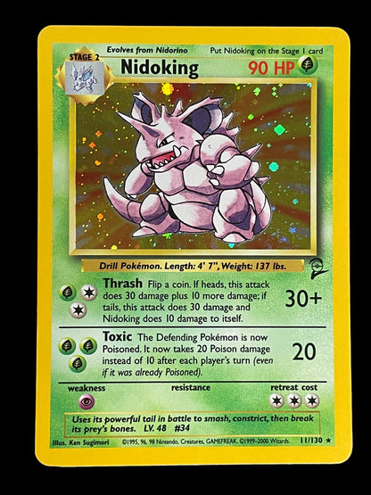 *TRADED* [MINT 9] Nidoking #11 Pokemon Base Set 2 - Holo Rare