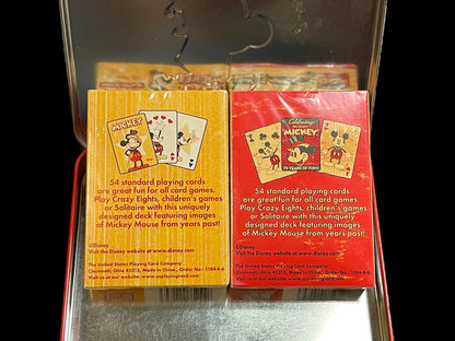 Mickey Mouse Playing Cards Set of 2 in Tin Box