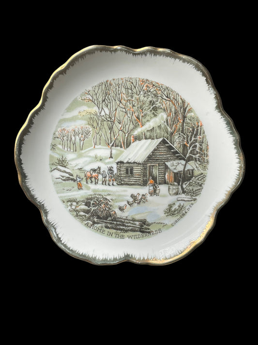 A Home in the Wilderness Currier and Ives Plate