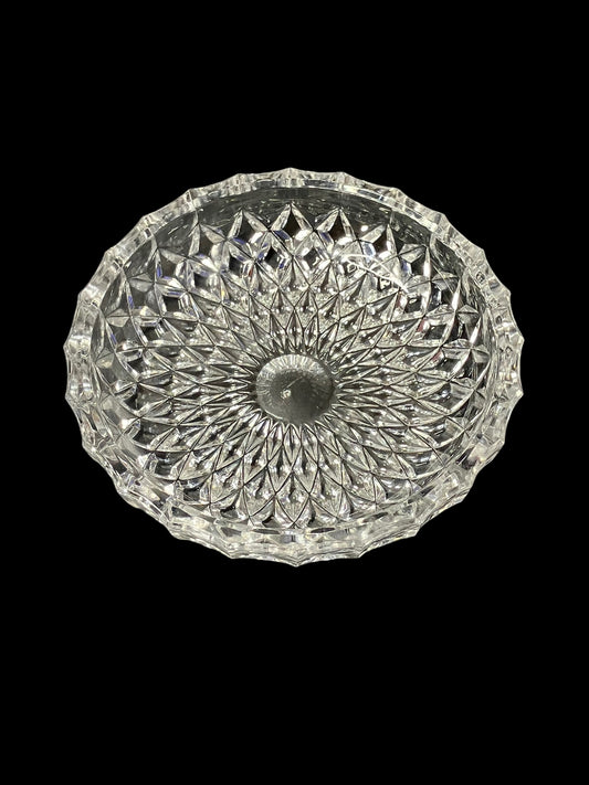 Vintage Lead Crystal Cut Ashtray or Candy Dish