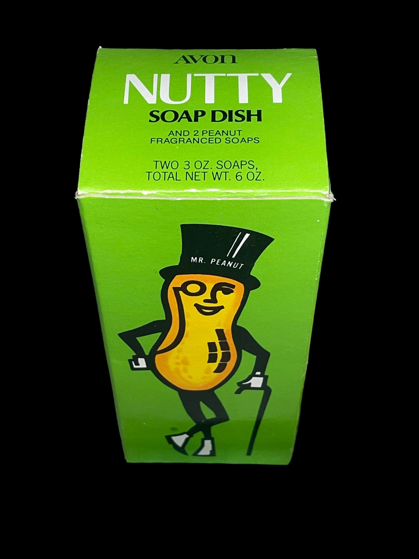 1978 Avon Mr. Peanut Nutty Soap Dish with 2 Bars of Soap