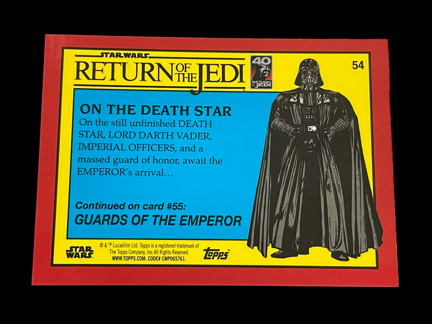 Star 2023 Topps Return Of The Jedi Sapphire Green #54 On The Death Star 13/60