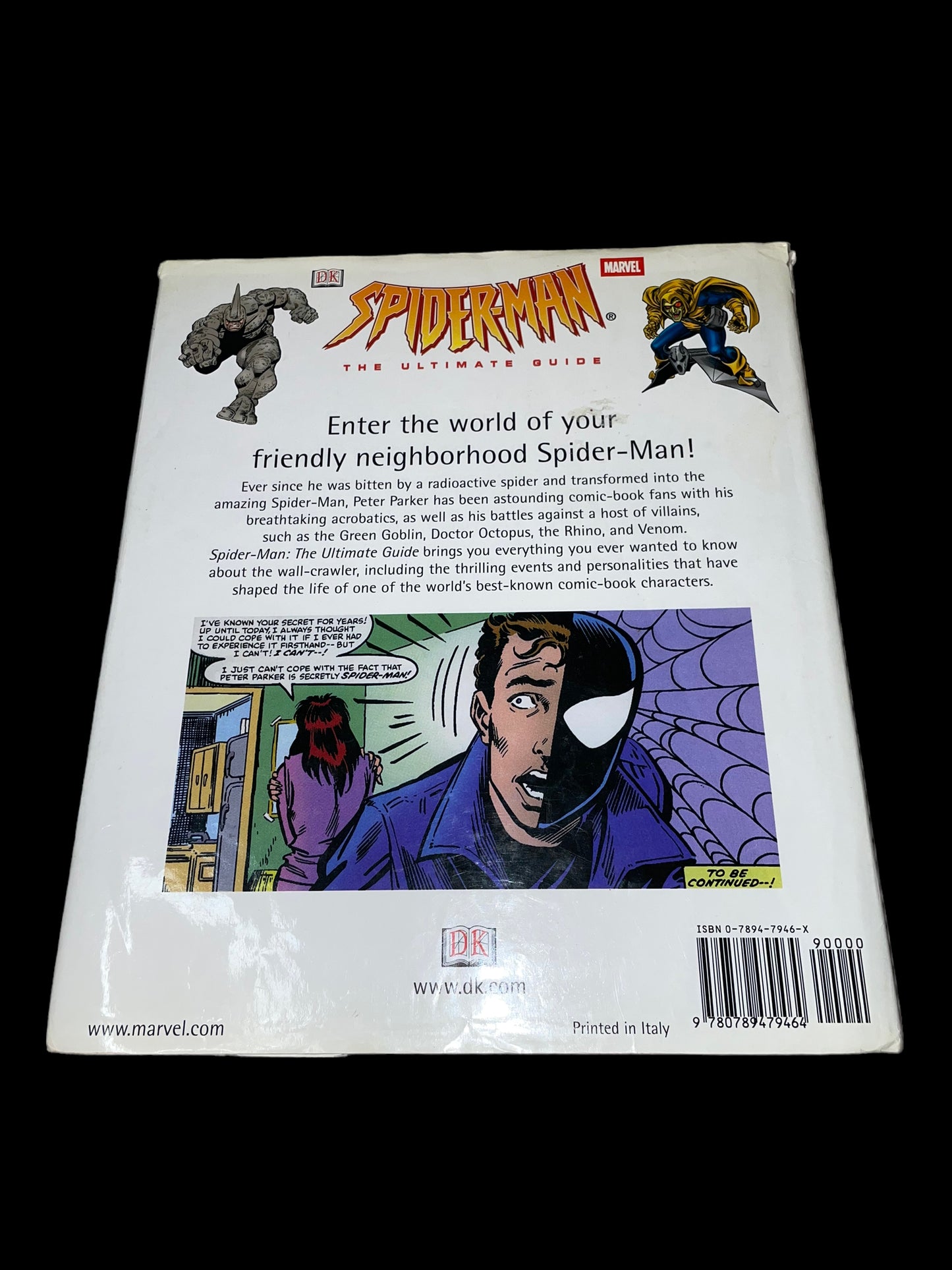 2001 First American Edition Spiderman Ultimate Guide Book