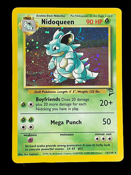 *TRADED* [MINT 9] Nidoqueen #12 Pokemon Base Set 2 - Holo Rare