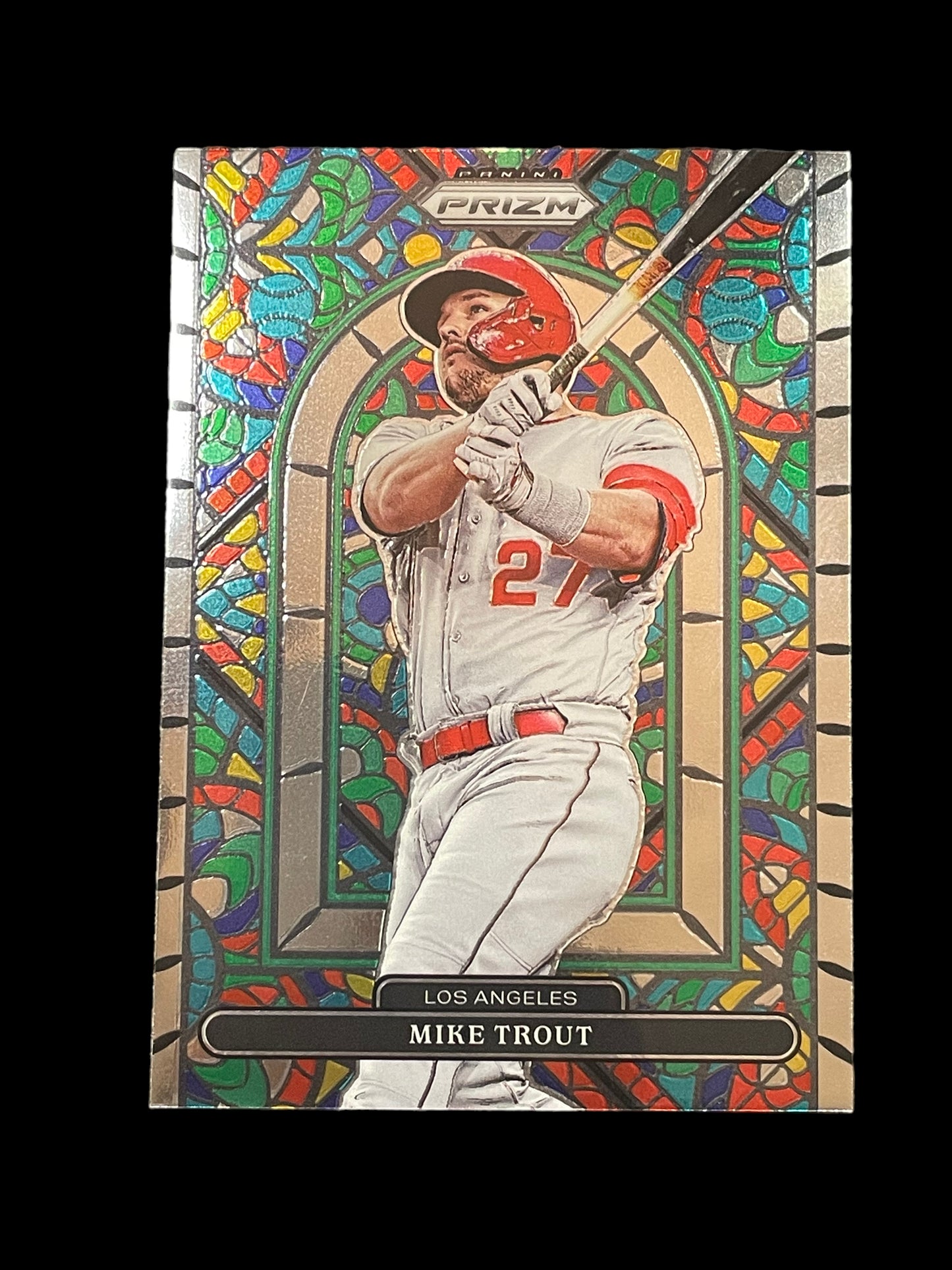 Mike Trout #SG-5 2022 Panini Prizm Stained Glass Baseball Card MINT 9