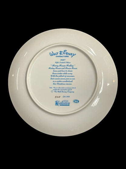 Disney 1987 Merry Mouse Medley Decorative Plate