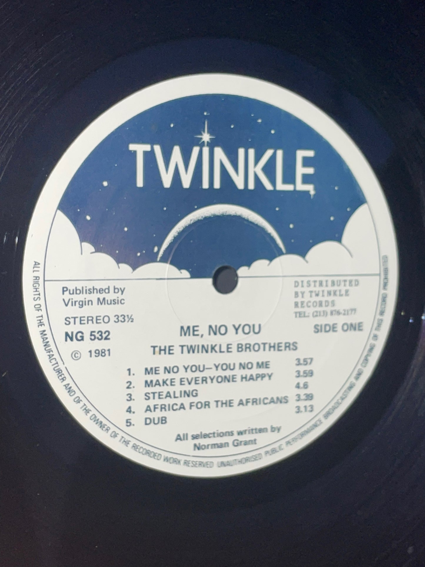 1981 Me No You, You No Me Vinyl Record by The Twinkle Brothers