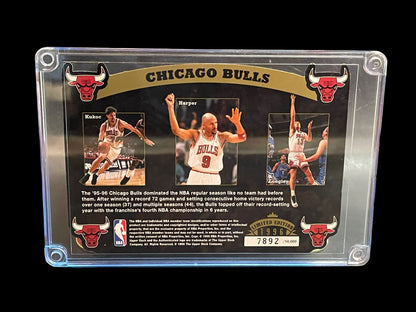 1995 Chicago Bulls Fourth NBA Championship Limited Edition Card #7892