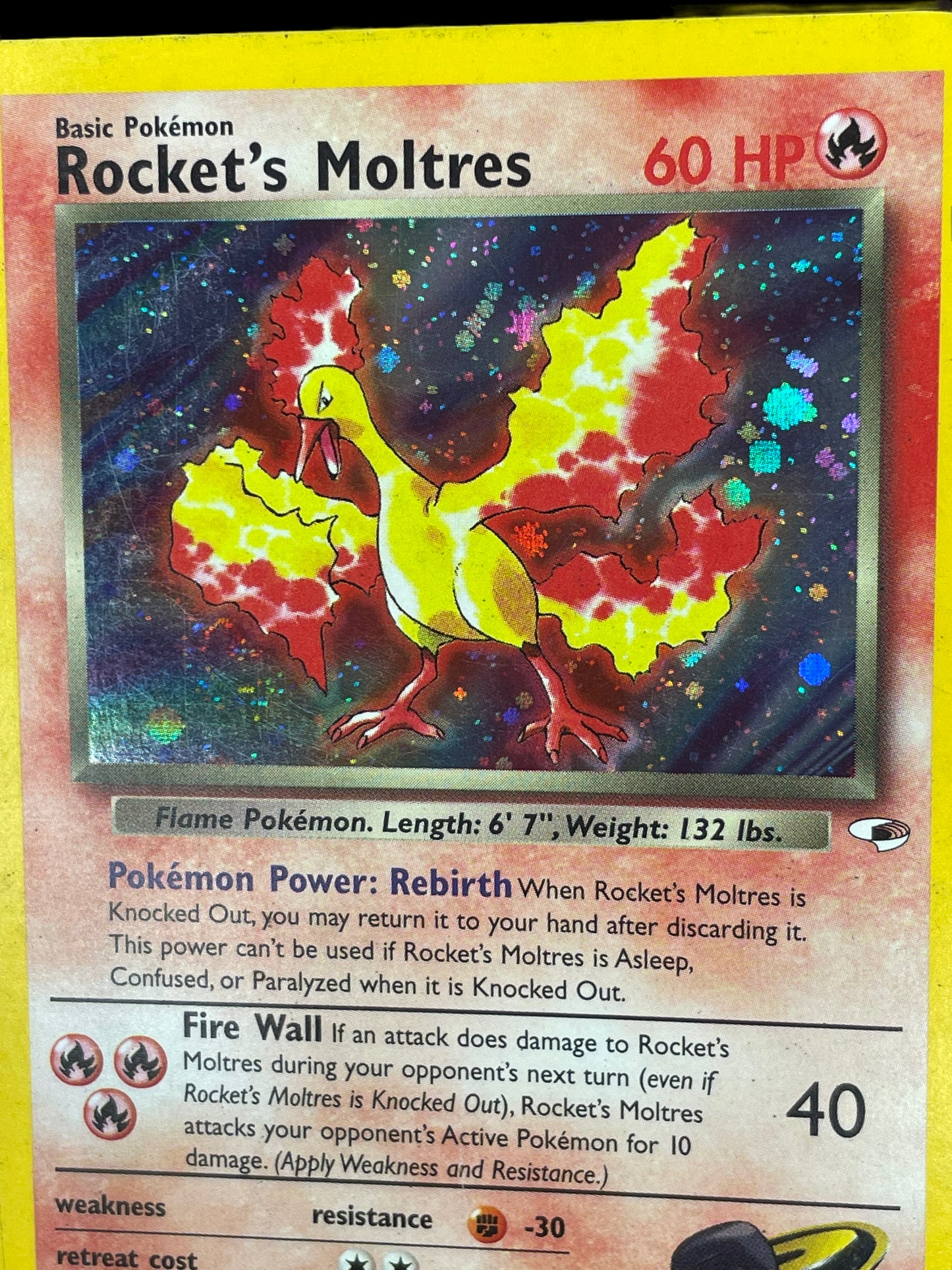 Rocket's Moltres 12/132 - Holo Rare