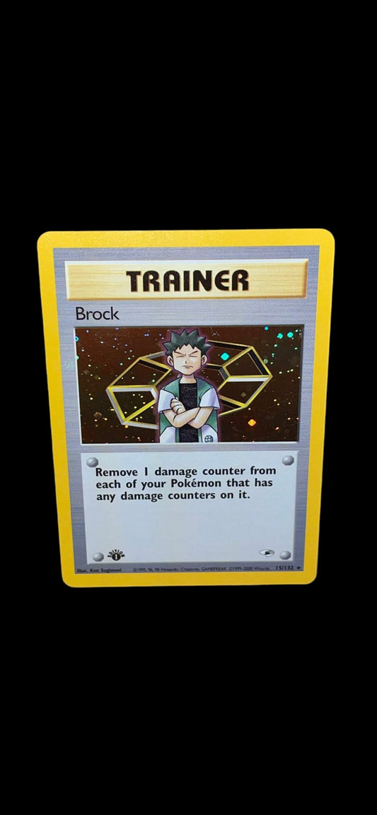 1st Edition Brock 15/132 - Gym Heroes (2000) - Holo Rare