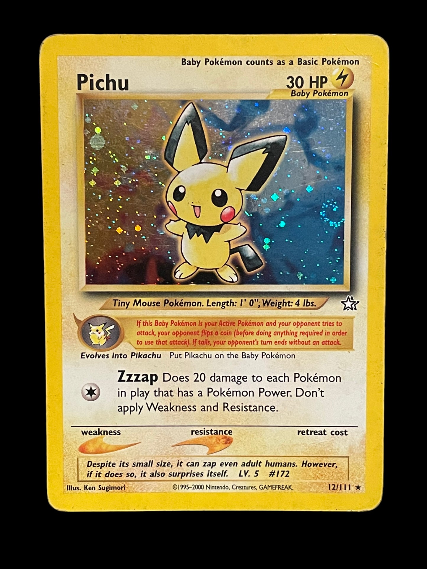 Pichu #12 Pokemon Neo Genesis - Holo Rare