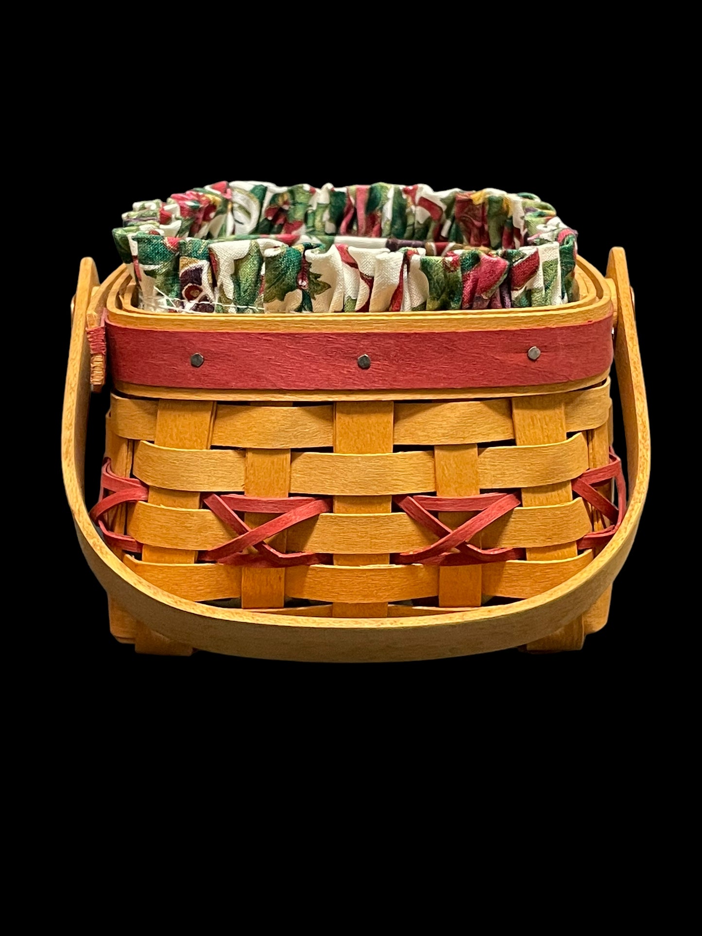 2000 Longaberger Let It Snow Tree Trimming Basket