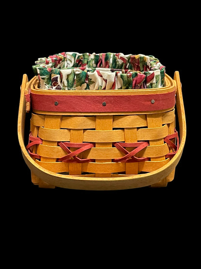 2000 Longaberger Let It Snow Tree Trimming Basket