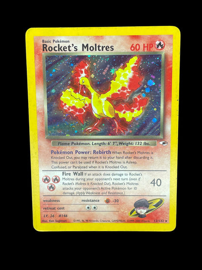 Rocket's Moltres 12/132 - Holo Rare