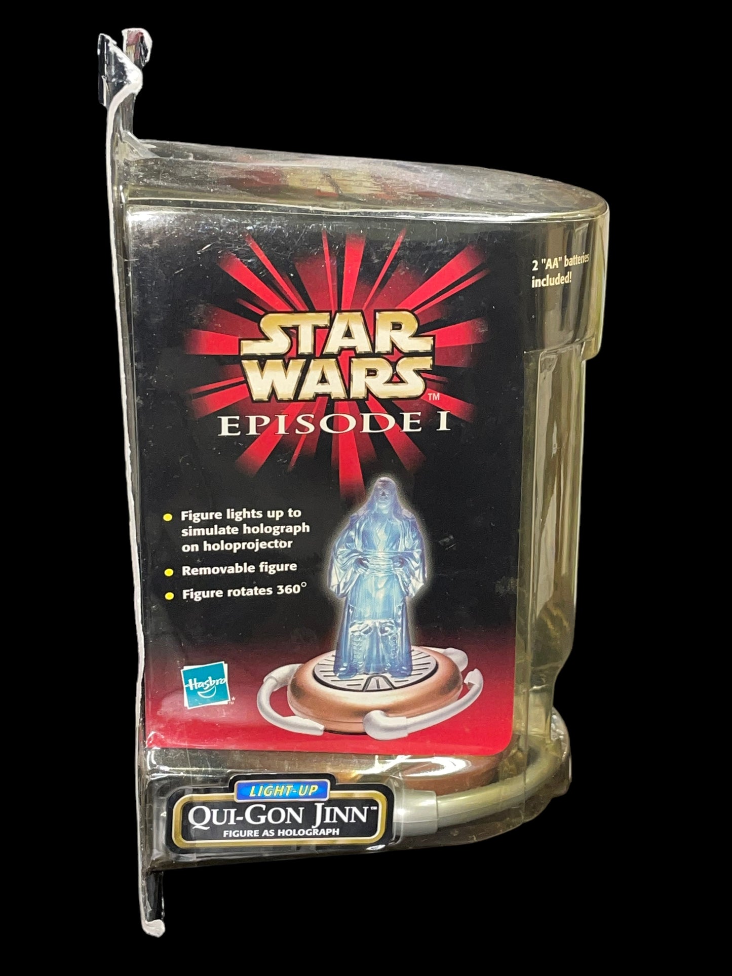 1999 Star Wars Episode I Qui-Gon Jinn Light-Up Hologram Action Figure