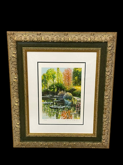 Signed and Numbered Claude Cambour Serigraph Giverny comme Autrefois 24/450