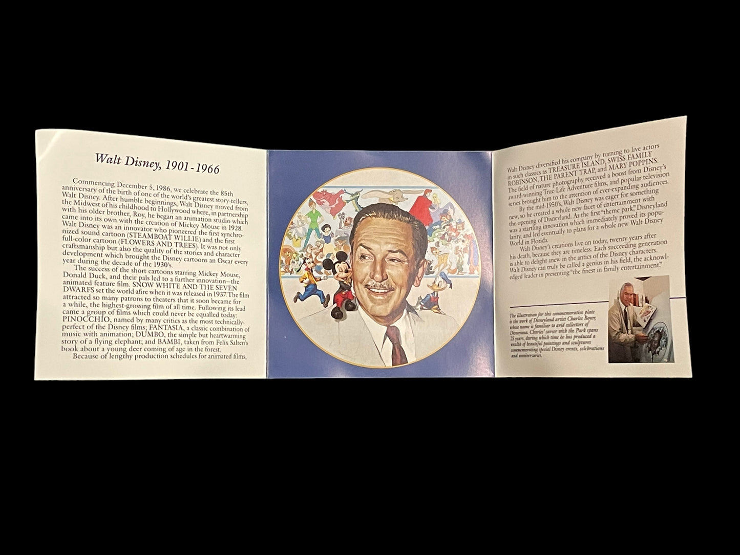 85th Anniversary of the Birth of Walt Elias Disney Plate