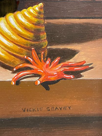 Coastal Treasures Signed Painting by Vickie Seavey