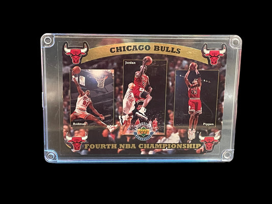 1995 Chicago Bulls Fourth NBA Championship Limited Edition Card #7892