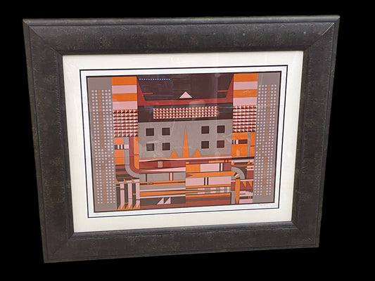 1981 Rick Tunkel Signed 3D Geometric Serigraph #3 Op Art