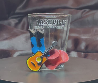 Nashville Where The Country Music Lives Shot Glass