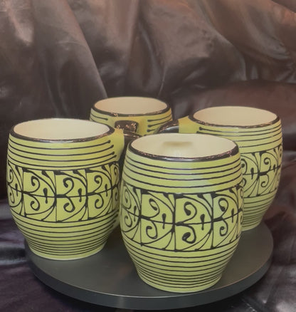 Handmade Ceramic Coffee Mug Set of 4