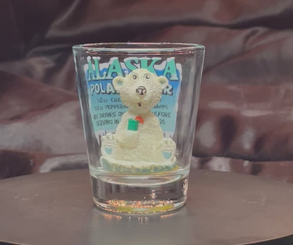 Alaska Polar Bear Recipe Shot Glass