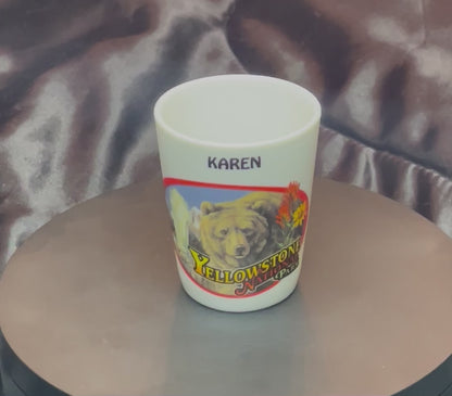 Yellowstone National Park for Karen Shot Glass