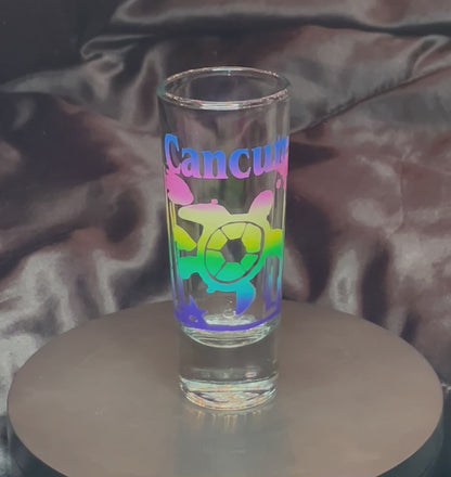 Cancun Rainbow Turtle Tall Shot Glass