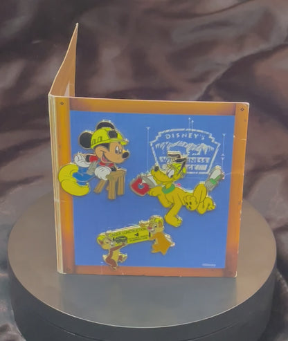 Disney Wilderness Lodge Construction Mickey, Pluto, and Chipmunk Pins