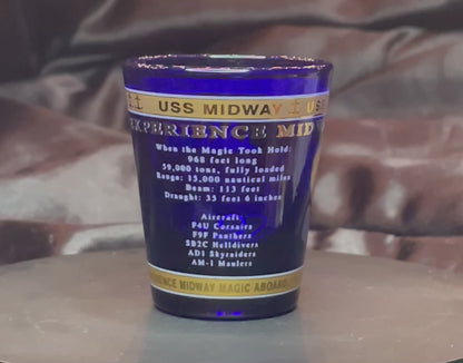 USS Midway Magic Blue and Gold Shot Glass