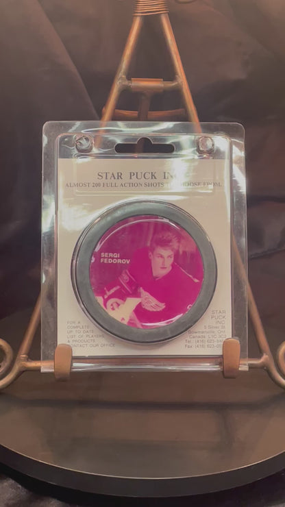 Vintage Sergei Fedorov Star Puck Inc Hockey Puck